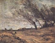 Jean Baptiste Camille  Corot Le coup de vent (mk11) oil painting picture wholesale